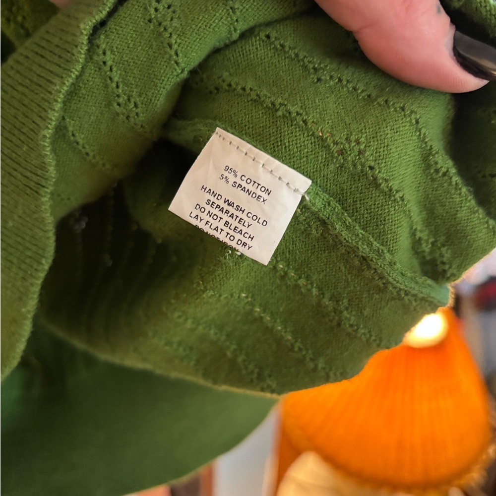 Unique Vintage Green Knit Top - Picture 3 of 3